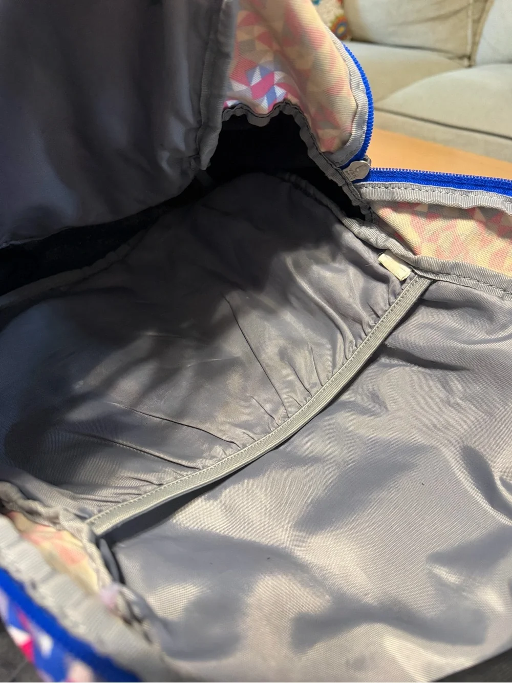 Under Armour Blue Pink Geometric Sport Backpack